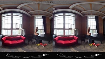 180-Degree Vr Video Of Marbellaq In Boots And Blonde Hair
